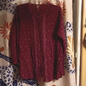 Johnny Was Tunic embroidery